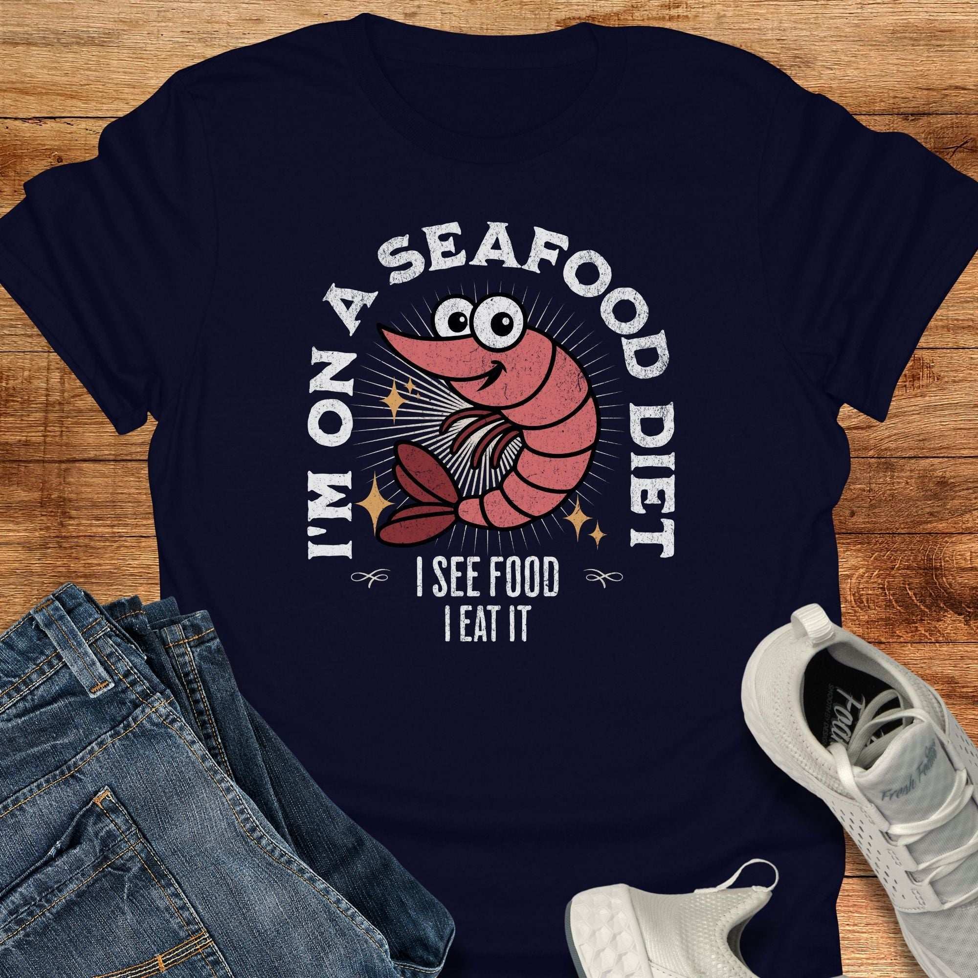 I'm On A Seafood Diet Dad Joke Unisex T-Shirt