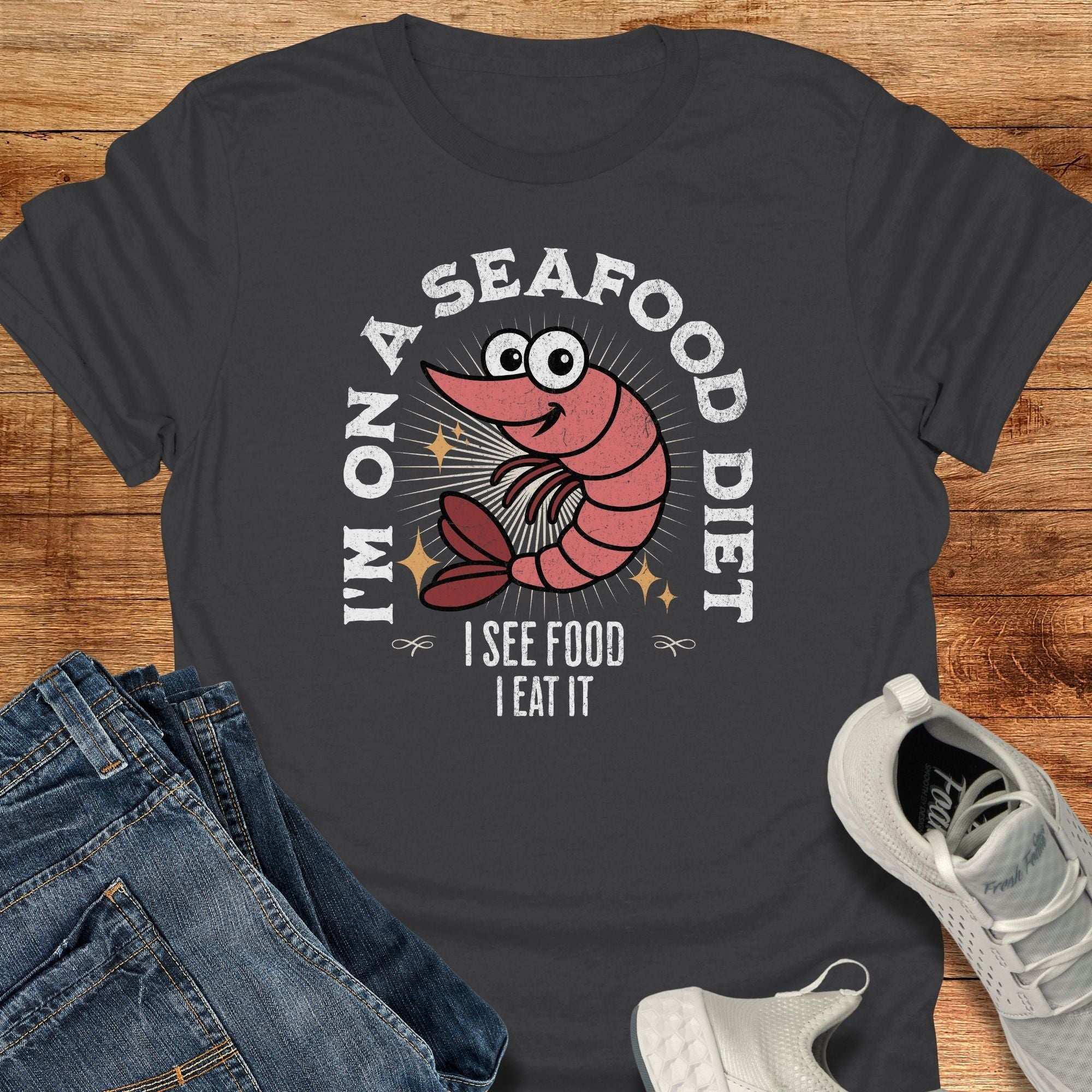 I'm On A Seafood Diet Dad Joke Unisex T-Shirt