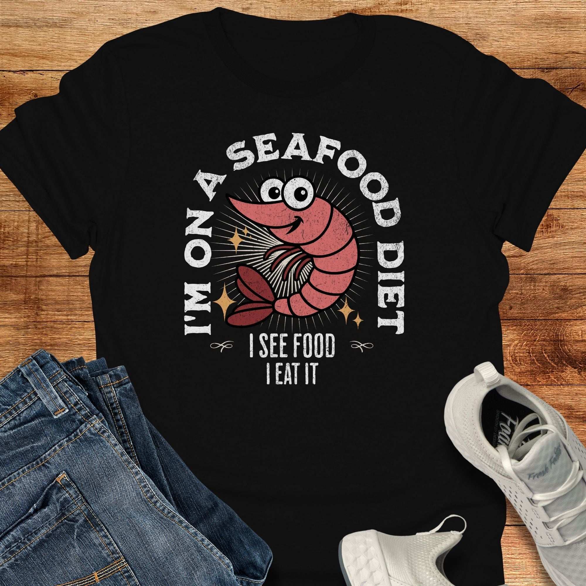I'm On A Seafood Diet Dad Joke Unisex T-Shirt